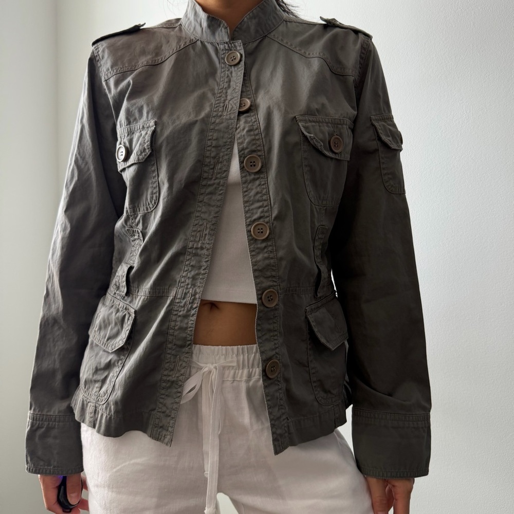 Coupé Khaki Military Utility Jacket - Small